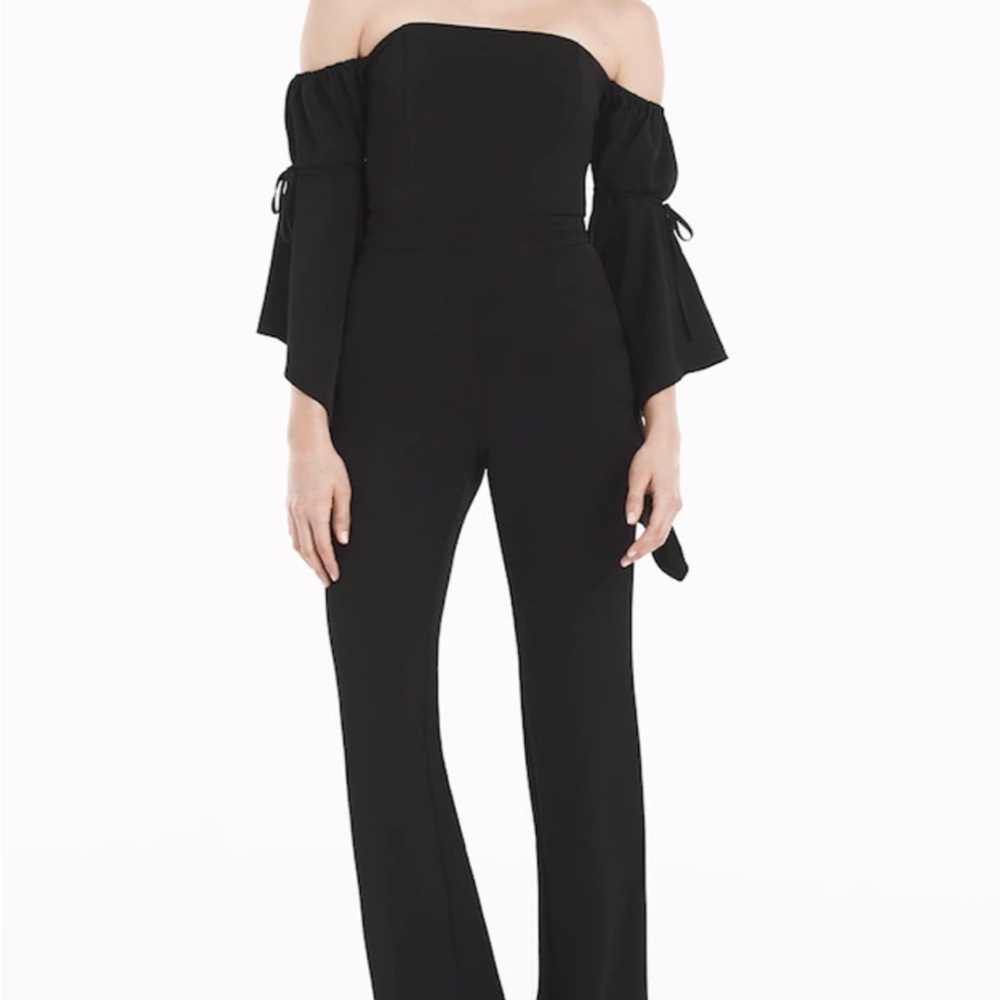 Off the shoulder drama sleeve jumpsuit